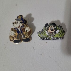 Disney collectible trading pins featuring Mickey Mouse Set Of 2